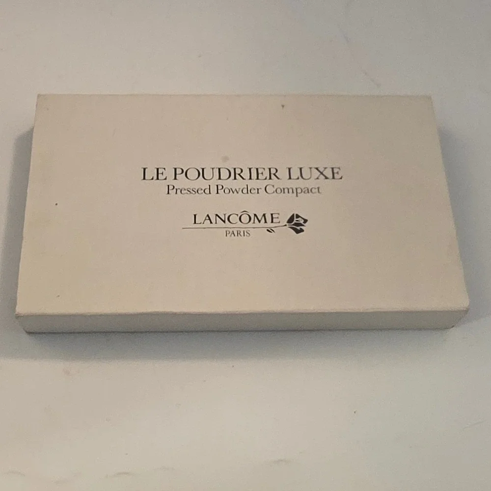 80s Lancome Le Poudrier Luxe Maquifinish Pressed Powder Compact Transparent Mat